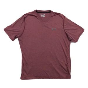 Men's Under Armour Short Sleeve Heat Gear Threadborne Loose Fit T Shirt Red L